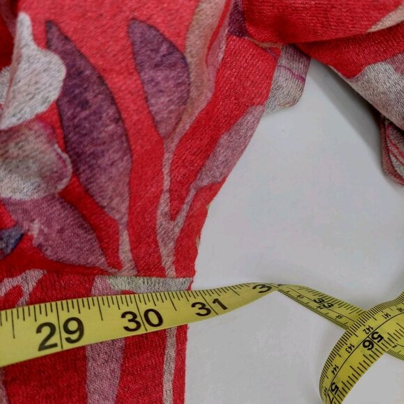 Serengeti Women’s Shirt Tunic Top Size 3X Red Multi-colored Floral - Picture 4 of 8